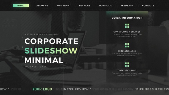 Corporate Minimal Slideshow Video Displays template preview