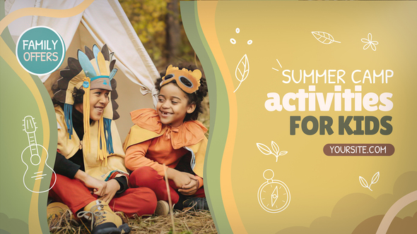 4K Kids And Teens Adventure And Hike Summer Camp Opener Openers template preview