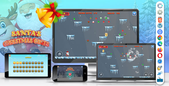 Santa’s Christmas Gifts ( Construct | C3P | CAPX | HTML5 ) Christmas Game