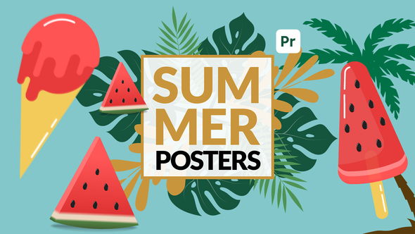Summer Sale Posters for Premiere Pro Premiere Pro template preview