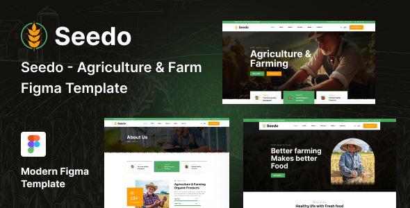 Seedo - Agriculture & Organic Farm Figma Template