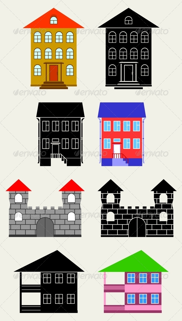 Small Houses - Buildings Objects