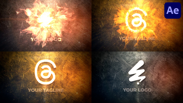 Fire Logo Reveal for After Effects Logo Stings template preview