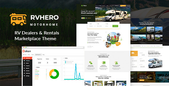 Rvhero –  Campervan & RV Rental WordPress Theme