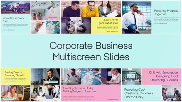 Minimal Multiscreen Corporate Business Slideshow Openers template preview