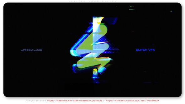 Limited Logo GLITCH Logo Stings template preview