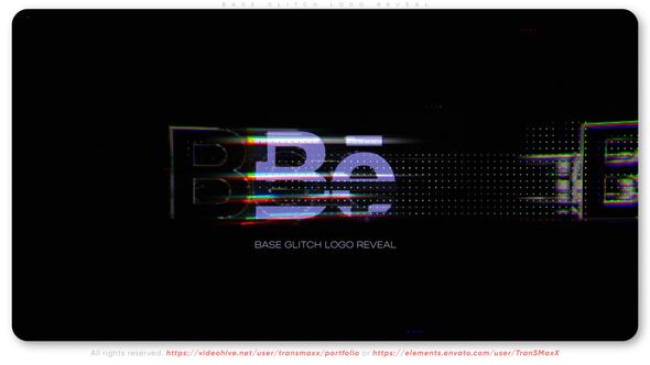 Base Glitch Logo Reveal Logo Stings template preview