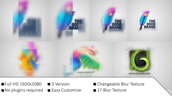Blocks Blur Logo Reveal Logo Stings template preview