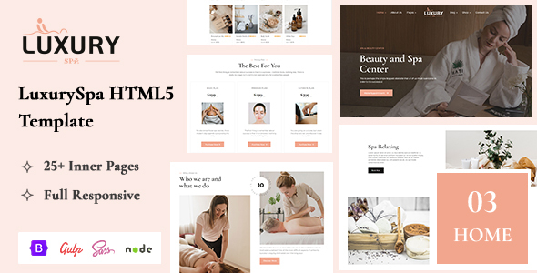 LuxurySpa - Spa & Beauty HTML Template