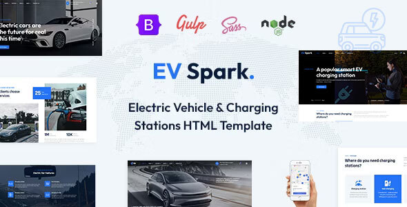 EV Spark - Electric Vehicle & Charging Stations HTML Template