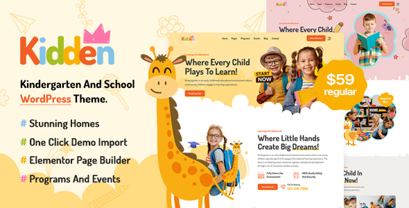 Kidden - Children Kindergarten WordPress Theme