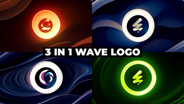 Hand Drawn Waves Logo Reveal Logo Stings template preview