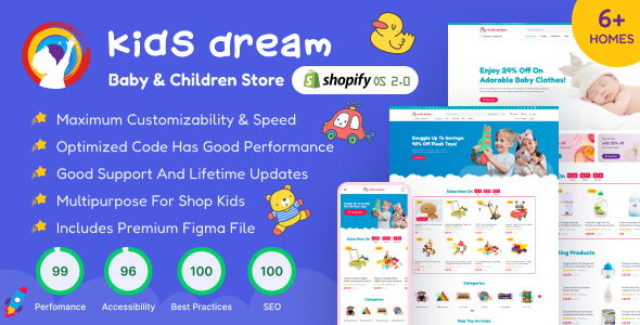 Kids Dream - Baby & Children Store Shopify OS 2.0 Theme