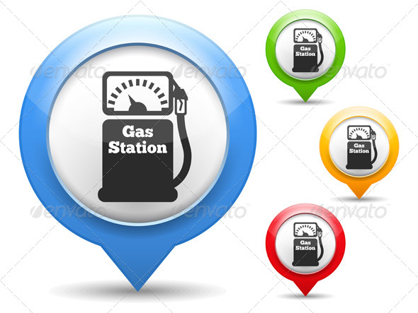 Gas Station Icon - Web Elements Vectors