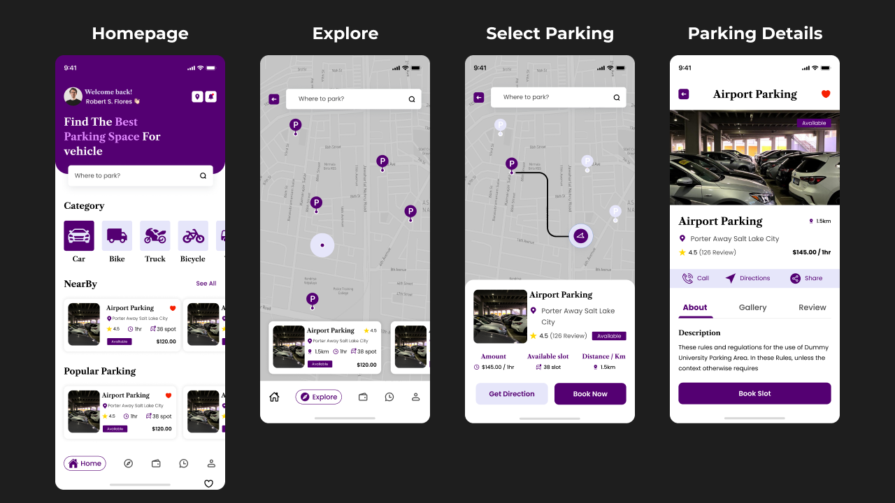 Quik Parc | Parking Mobile App | React Native Expo Template by codeforge0