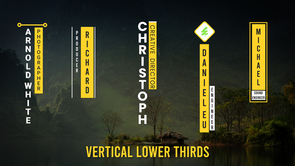 Vertical Lower Thirds Elements template preview