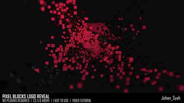 Pixel Blocks Logo Reveal Logo Stings template preview