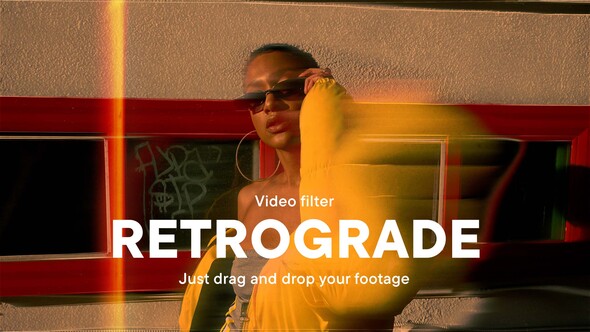 Retrograde Video Filter Effect Template Elements template preview