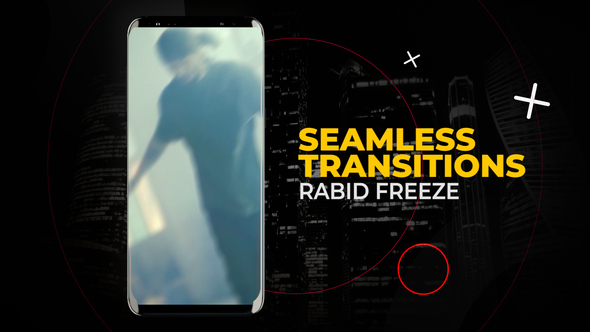 Vertical Rabid Freeze Transitions | After Effects Elements template preview