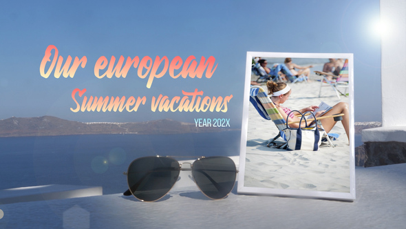 European Summer Vacations Slideshow Video Displays template preview