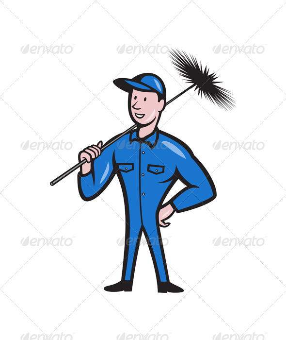 Chimney Sweeper Cleaner Worker Retro - People Characters