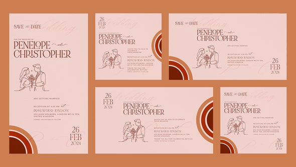 Wooing Wedding Invitation Openers template preview