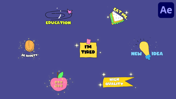 School Titles for After Effects Titles template preview