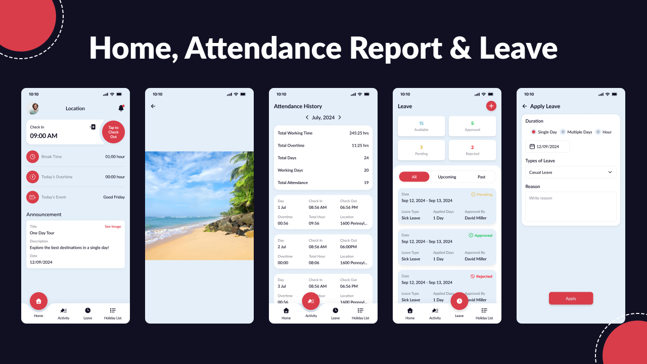 Onsite Online Attendance App - React Native Mobile Template for Check ...