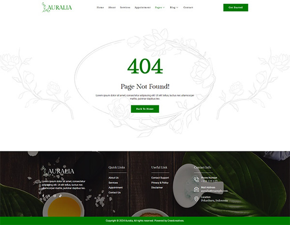 Auralia - Spa Wellness Elementor Pro Template Kit