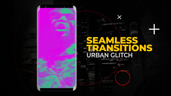 Vertical Urban Glitch Transitions | After Effects Elements template preview