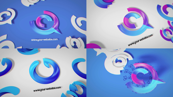 Fast Glitch Unveil Logo Stings template preview