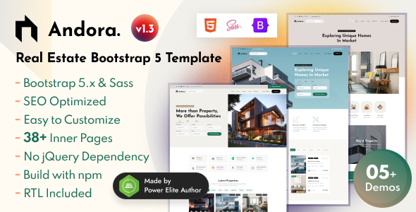 Andora - Real Estate Bootstrap 5 Template