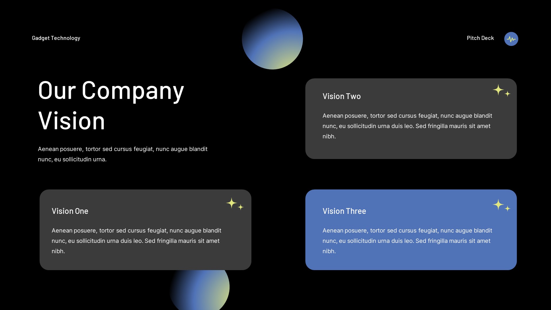 Black Blue Modern Gadget Technology Company Profile Google Slide ...