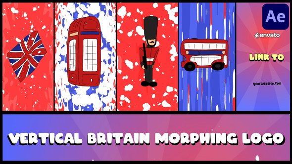 Vertical Britain Morphing Logo for After Effects