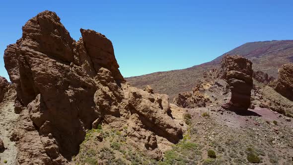 Aerial Desert View on Tenerife near Teide Volcano alt