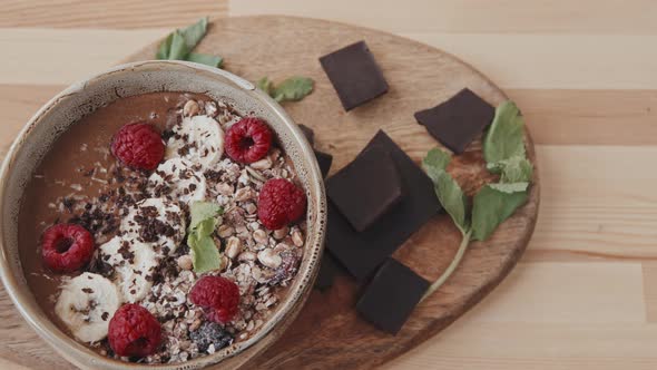 Close Up of Tasty Smoothie Bowl alt