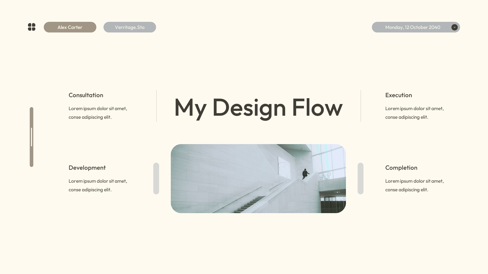 White Grey Modern UI Design Interior Porfolio Presentation ...