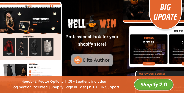 Hellowin - eCommerce, Horror-theme, Shopify Theme