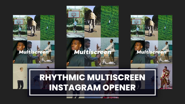 Rhythmic Multiscreen Opener Instagram Openers template preview