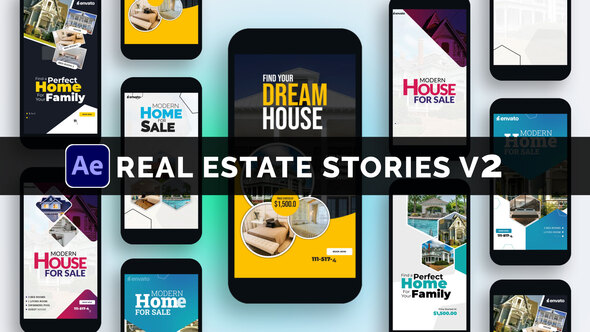 Real Estate Stories V2 - Ads Promo Openers template preview