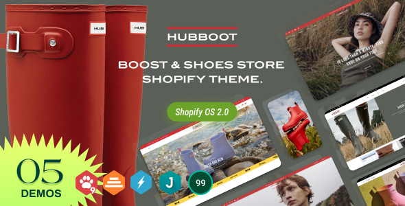 HUBBOOT – Boost & Shoes Store  Shopify Theme OS 2.0