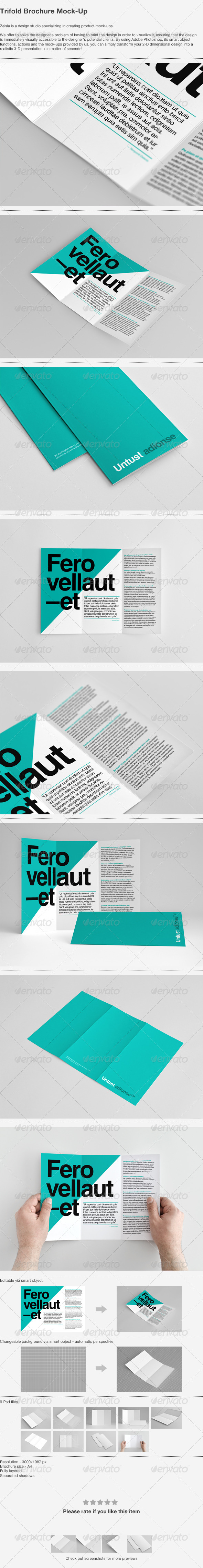 Trifold Brochure Mock-Up - Brochures Print