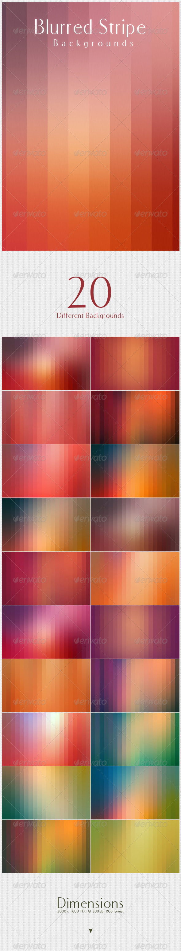 Blurred Stripe Backgrounds - Abstract Backgrounds