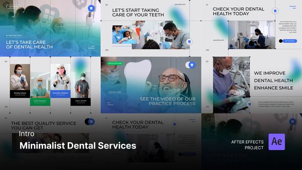 Intro/Opening - Minimalist Dental Service After Effects Project Files Openers template preview
