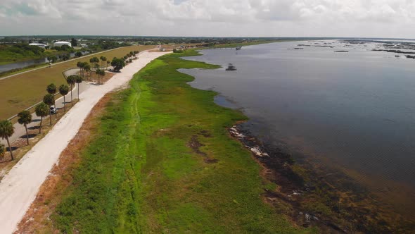 Lake Okeechobee Scenic Trail And Park. Aerial View.