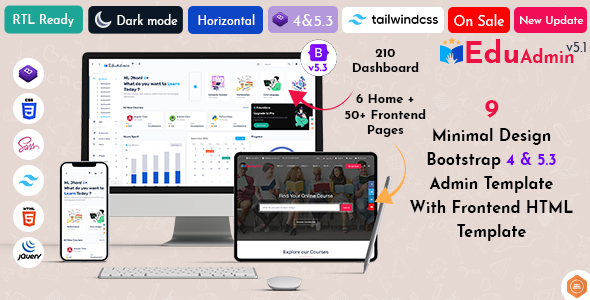 Eduadmin - Responsive Bootstrap 5 Admin Template Dashboard