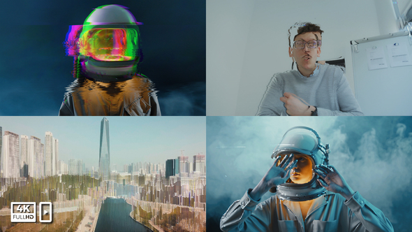 Glitch Overlay Elements template preview