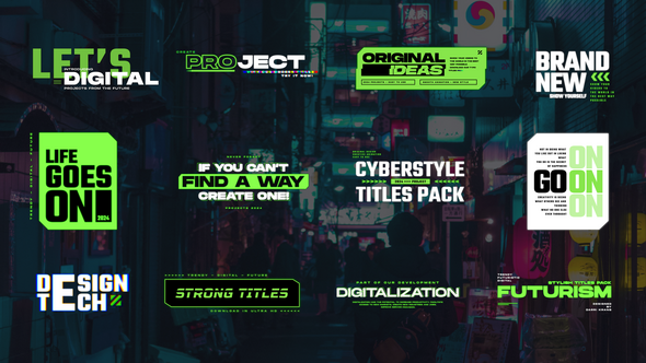 Digital Typography Titles Pack / AE Titles template preview