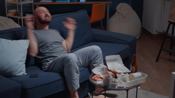 Frustrated Overdue Young Man Receiving Bad News alt