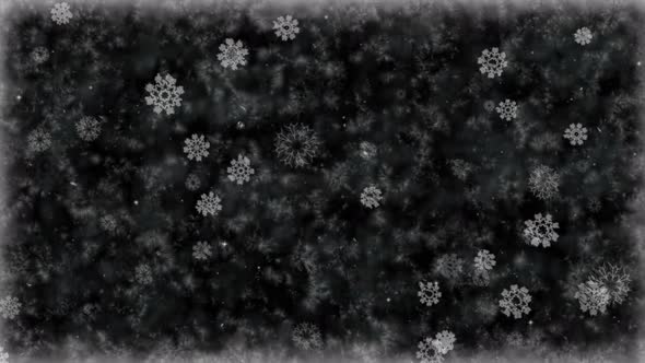 Frosty Snowflakes Background